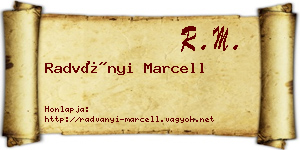 Radványi Marcell névjegykártya