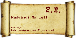 Radványi Marcell névjegykártya